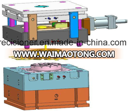 Three-Plate Die Structure, Pressure Die Casting Mold for Shroud Fan (mechanical and electrical)